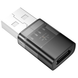 Адаптер Hoco UA36C USB male to Type-C female USB2.0 Black