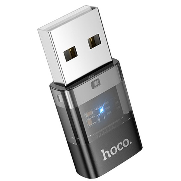 Адаптер Hoco UA36C USB male to Type-C female USB2.0 Black