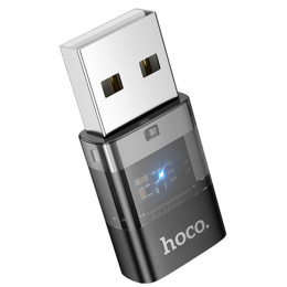 Адаптер Hoco UA36C USB male to Type-C female USB2.0 Black