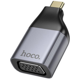 Адаптер Hoco UA34 Type-C to VGA Metal Gray