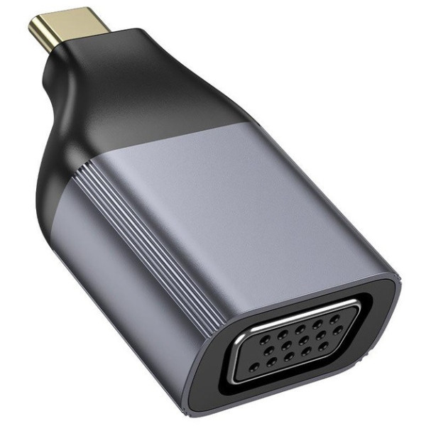 Адаптер Hoco UA34 Type-C to VGA Metal Gray