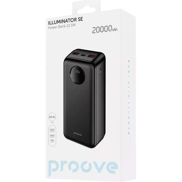 Power Bank Proove Illuminator 2 22.5W 20000mAh Black (PBIP20212201)