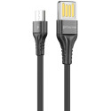 Кабель Proove Double Way Silicone USB to Micro 2.4A 1m Black (CCDS20001301)