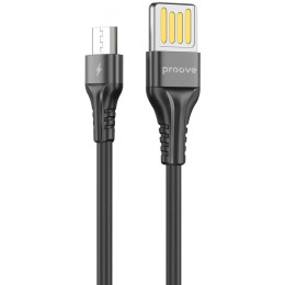 Кабель Proove Double Way Silicone USB to Micro 2.4A 1m Black (CCDS20001301)