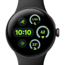 Смарт-годинник Google Pixel Watch 3 41mm Wi-Fi Matte Black Aluminum Case/Obsidian Active Band