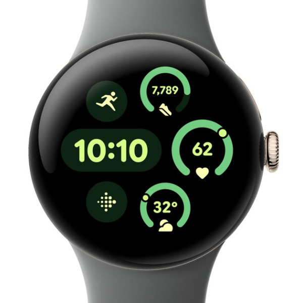 Смарт-часы Google Pixel Watch 3 41mm Wi-Fi Champagne Gold Aluminum Case/Hazel Active Band