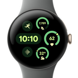 Смарт-годинник Google Pixel Watch 3 41mm Wi-Fi Champagne Gold Aluminum Case/Hazel Active Band