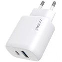 Мережевий зарядний пристрій Proove Silicone Power 2 30W (Type-C + USB) + cable Type-C to Type-C 1m White (WCSP23011002)