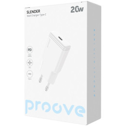 Мережевий зарядний пристрій Proove Slender 20W Type-C White (WCSS20010002)