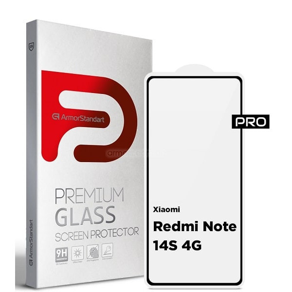 Захисне скло ArmorStandart Pro для Xiaomi Redmi Note 14S 4G Black (ARM82035)