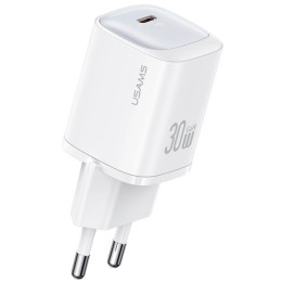 Сетевое зарядное устройство Usams US-CC251 single USB-C PD3.0 30W 3A White