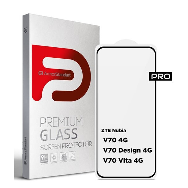 Захисне скло ArmorStandart Pro для ZTE Nubia V70 4G / V70 Design 4G / V70 Vita 4G Black (ARM83039)