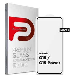 Защитное стекло ArmorStandart Pro для Motorola G15/G15 Power Black (ARM83037)