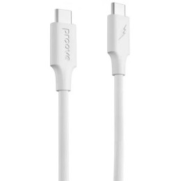 Кабель Proove Striped Silicone Type-C to Type-C 60W 1m White (CCSS60002202)