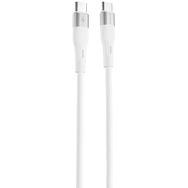 Кабель Proove Light Silicone Type-C to Type-C 60W 1m White (CCLC60001102)