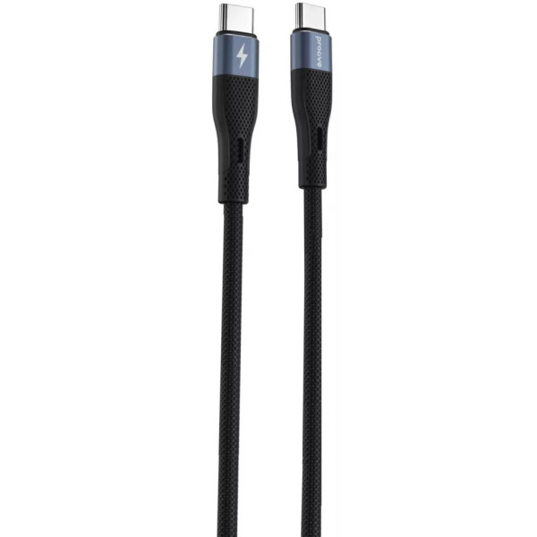 Кабель Proove Light Silicone Type-C to Type-C 60W 1m Black (CCLC60001101)