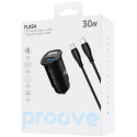 Автомобильное зарядное устройство Proove Flash 30W (Type-C + USB) + Cable Type-C to Type-C Black (CCFC30111201)