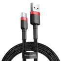 Кабель Baseus Cafule USB to Type-C 2A 3m Red/Black (CATKLF-U91)