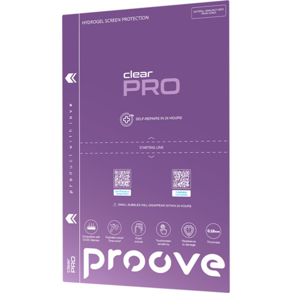 Захисна гідрогелева плівка Proove Hydrogel Screen Protection PRO Прозора (GGPR11801150)