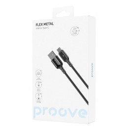 Кабель Proove Flex Metal USB to Type-C 2.4A 1m Black (CCFM20001201)