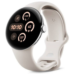Смарт-годинник Google Pixel Watch 3 45 mm Wi-Fi Polished Silver Aluminum Case/Porcelain Active Band