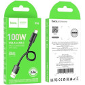 Кабель Hoco X96 Hyper 100W USB to Type-C 0.25m (L-0.25M) Black