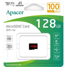 Карта памяти Apacer microSDHC 128GB UHS-I Class 10 (AP128GMCSX10UB-RA)