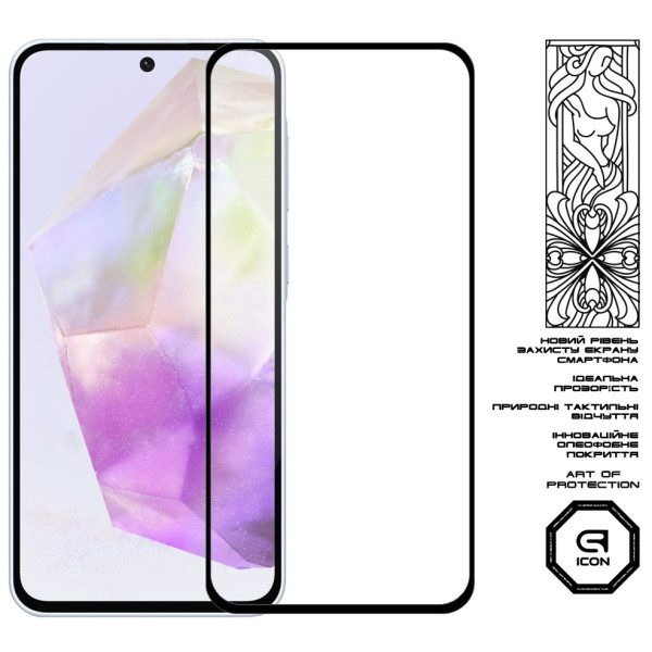 Защитное стекло ArmorStandart Icon для Samsung A36 5G A366 Black (ARM82211)