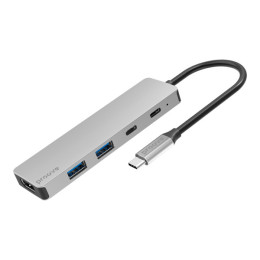 USB HUB Proove Iron Link 5 in 1 (2*Type-C + 2*USB3.0 + HDMI) Silver (HBIL00222024)