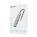 USB HUB Proove Iron Link 5 in 1 (2*Type-C + 2*USB3.0 + HDMI) Silver (HBIL00222024)