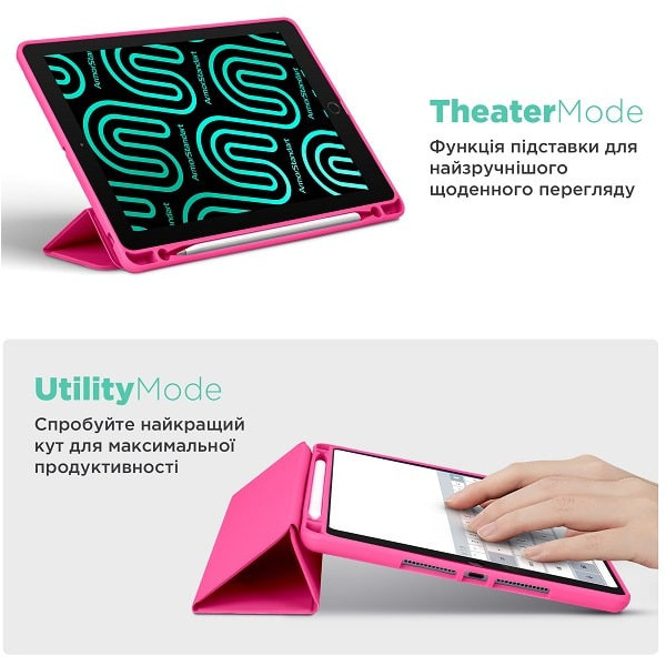 Чохол-книжка ArmorStandart Smart Fold Pen для Samsung Tab A9 8.7 X110/X115 Rose Red (ARM74987)