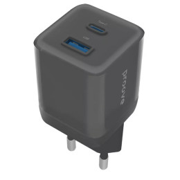 Сетевое зарядное устройство Proove Pure GaN Plus 30W (Type-C + USB) Black (WCPU30111201)