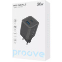Мережевий зарядний пристрій Proove Pure GaN Plus 30W (Type-C + USB) Black (WCPU30111201)