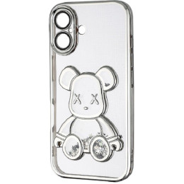 Чохол Shining Bear Case Protected Camera iPhone 16 Silver