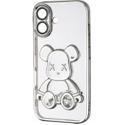 Чохол Shining Bear Case Protected Camera iPhone 16 Silver