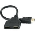 Кабель Atcom HDMI - 2xHDMI 0.1м Black (10901)