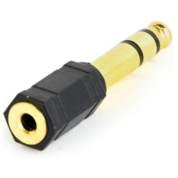 Адаптер Cablexpert 6.35 мм - 3.5 мм (M/F), черный (A-6.35M-3.5F)
