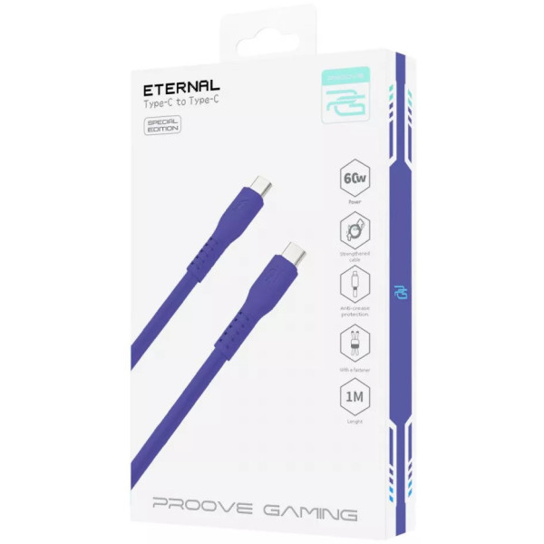 Кабель Proove Gaming Eternal Type-C to Type-C 60W 1m Purple (CCET60002215)