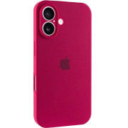 Чохол Silicone Case Full Camera для iPhone 16 Rose Red
