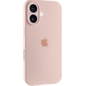 Чехол Silicone Case Full Camera для iPhone 16 Pink Sand