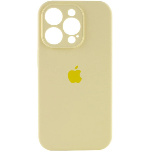 Чехол Silicone Case Full Camera для iPhone 16 Pro Max Mellow Yellow
