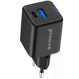 Мережевий зарядний пристрій Proove Pocket GaN Plus 25W (Type-C + USB) Black (WCPG25111201)