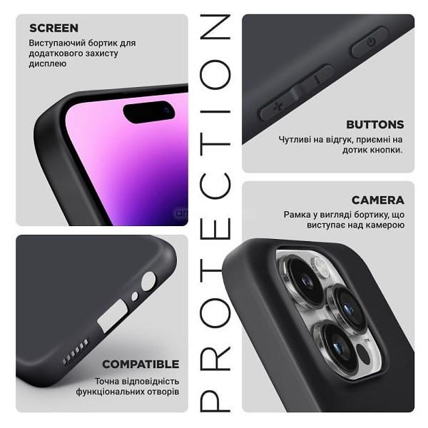 Чохол ArmorStandart Matte Slim Fit для ZTE Nubia V60 Design Black (ARM78946)
