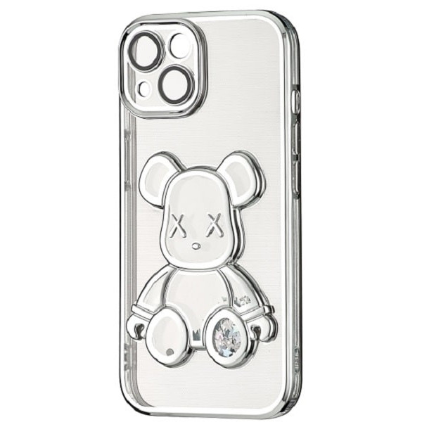 Чехол Shining Bear Case для iPhone 15 Silver