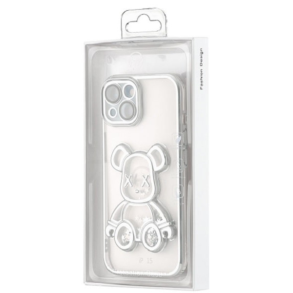 Чехол Shining Bear Case для iPhone 15 Silver