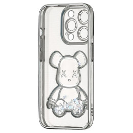 Чехол Shining Bear Case для iPhone 15 Pro Silver