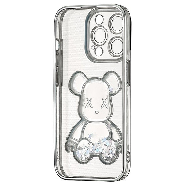 Чехол Shining Bear Case для iPhone 15 Pro Silver