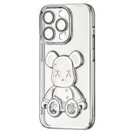 Чохол Shining Bear Case для iPhone 15 Pro Silver 2