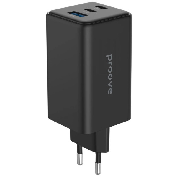 Мережевий зарядний пристрій Proove Pocket GaN 100W (2Type-C + USB) Black (WCPG10012201)