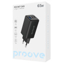 Сетевое зарядное устройство Proove Pocket GaN 65W (2Type-C + USB) Black (WCPG65121201)